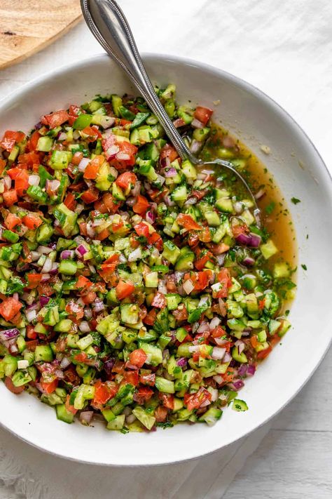 Persian Salad, Persian Food Iranian Cuisine, Shirazi Salad, Iranian Recipes, Iranian Cuisine, Persian Cuisine, Iranian Food, Persian Food, Vegan Salad