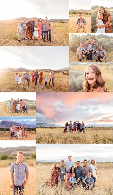 Big Fall Family Photos, Posing Big Families, Posing Large Families For Pictures, Large Family Session Poses, Large Family Picture Ideas, Large Family Posing Ideas, Large Family Session, Large Family Photo Shoot Ideas Fall, Family Photoshoot Large Group Poses