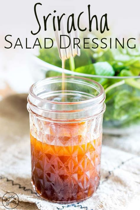 Siracha Honey Vinaigrette, Sriracha Salad Dressing, Vegetable Salad Dressing, Sriracha Dressing, Maple Balsamic Vinaigrette, Chicken Salad Dressing, Dressing Salad, Salad Dressing Recipes Healthy, Maple Balsamic