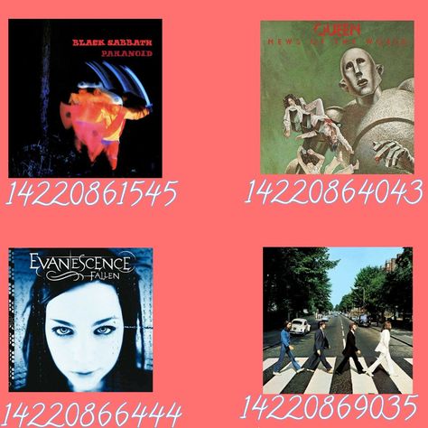 Roblox Id Codes For Pictures Album Covers, Disc Codes Bloxburg, Vampire Diaries Bloxburg Codes, Grunge Bloxburg Codes, Band Poster Bloxburg Codes, Picture Id Roblox Code, Band Poster Decals Bloxburg, Roblox Pillow Decal, Bloxburg Guitar Decals