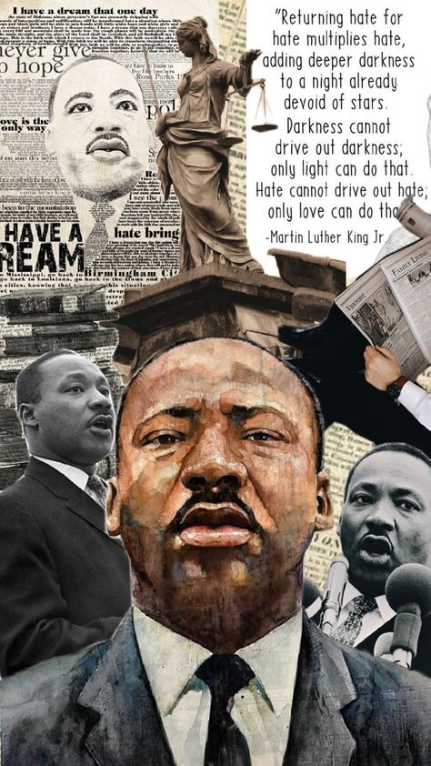 Martin Luther King I Have A Dream, Mlk Quotes Aesthetic, Martin Luther King Jr Poster Ideas, I Have A Dream Martin Luther King, Martin Luther King Wallpaper, Mlk Images, Mlk Poster, Mlk Art, Happy Martin Luther King Day