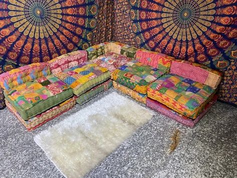 POONAMCRAFT - Etsy UK Mahjong Couch, Patch Couch, Patchwork Couch, Sofa Indian, Mah Jong Sofa, Moroccan Sofa, Modular Sofa Bed, Patchwork Sofa, Bohemian Sofa