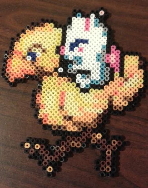 Final Fantasy 6 Moogle & Chocobo perler bead sprite Fullmetal Alchemist Perler Beads, Ff7 Perler Beads, Final Fantasy Cross Stitch Patterns Free, Final Fantasy Cross Stitch Pattern, Chocobo Perler Beads, Bead Wall, Nes Cartridge, Perler Creations, Nerd Crafts