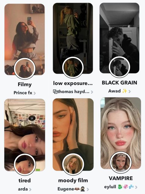 Tik Tok Filters Name, Tik Tok Filters, Instagram Filters Story, Best Snapchat Filters, Snap Chat Filters, Best Instagram Filters, Filter For Instagram, Filters Snapchat, Snapchat Filters Selfie