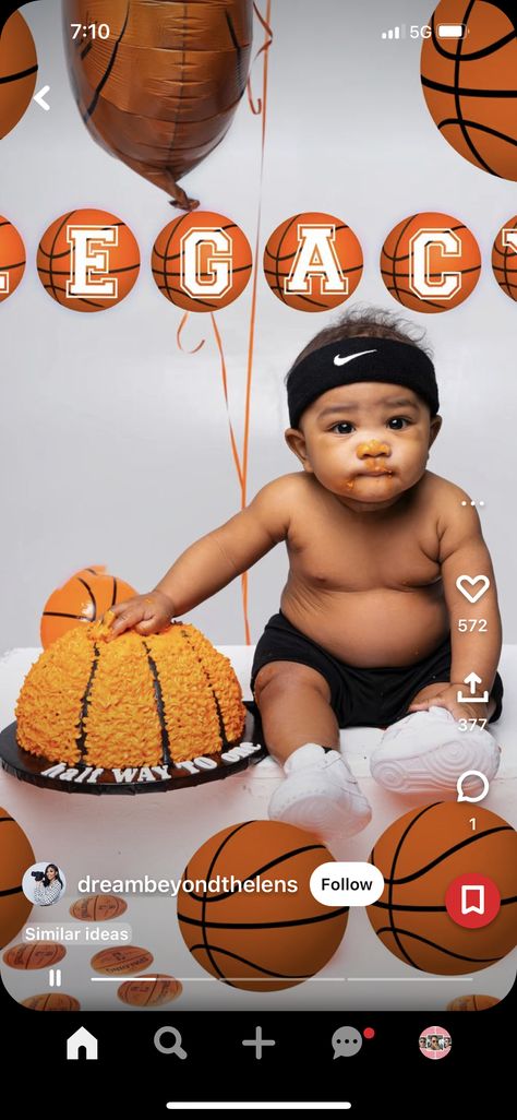 Half Way To One Basketball Theme, Basketball Halftime Half Birthday, 6 Month Basketball Photoshoot, Halftime 6 Month Photoshoot, Basketball Newborn Photoshoot, Boy Half Birthday Pictures, Sports Photoshoot, Half Birthday Party, 6 Month Photos