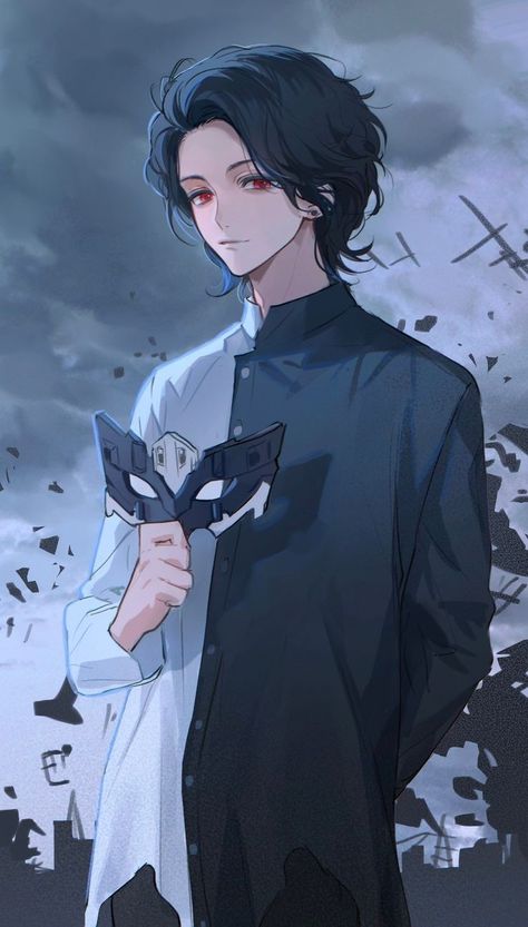 2d Illustration, Anime Demon Boy, Dark Anime Guys, Anime Drawings Boy, Anime Angel, Fanarts Anime, Handsome Anime Guys, Handsome Anime, Cute Anime Guys