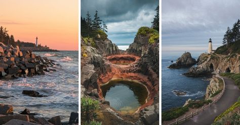 The Oregon Coast is one of the most breathtaking regions in the Pacific Northwest, drawing travelers with its stunning landscapes Oregon Coast Winter, Maine In The Fall, Ecola State Park, New England Travel, Stunning Landscapes, Winter Getaway, Scenic Routes, Cultural Experience, Covered Bridges