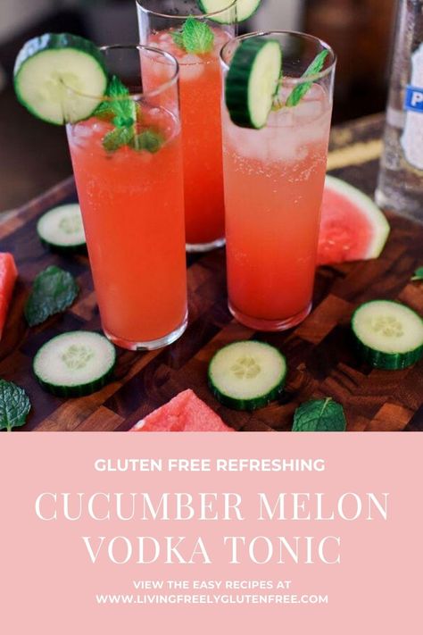 Gluten Free Mixed Drinks, Gluten Free Alcoholic Drinks, Dairy Free Cocktails, Melon Drink, Gluten Free Entertaining, Gluten Free Cocktails, Gluten Free Party Food, Cold Drinks Recipes, Gluten Free Drinks