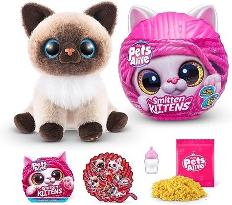 Pets Alive Smitten Kittens Surprise, Mooloo, Nurture Play, Soft Toy Unboxing, Interactive, 10 Sounds, Ultra Soft Plushies, Adopt Electronic Pet Kitten, Ages 3+ (Mooloo) : Amazon.co.uk: Toys & Games Kitten Surprise, Smitten Kitten, Little Live Pets, Wool Cat, Kitten Toys, Pet Kitten, Beanie Boos, Calico Cat, Kid Toys