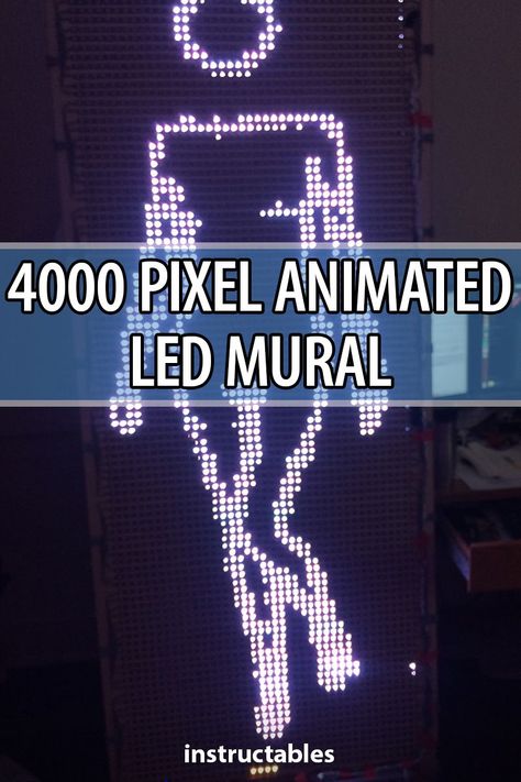 Make a 4000 pixel animated LED mural cheaply and easily with LED strips.  #technology #electronics #lighting #art #animation #bitmap #simulation #matrix  #microcontroller Pixel Controller, Addressable Led Project, Arduino Projects Diy, Led Matrix, Led Projects, Pixel Animation, Diy Store, Craft Lights, Arduino Projects