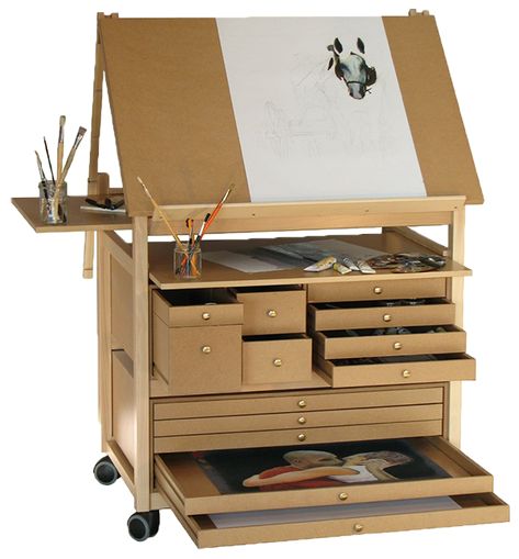 The Artist’s Studio Unit - The Taboret Studio Seni, Home Art Studios, Rangement Art, Art Studio Storage, Art Studio Space, Art Studio Organization, Art Studio Room, Art Studio Design, Art Studio At Home