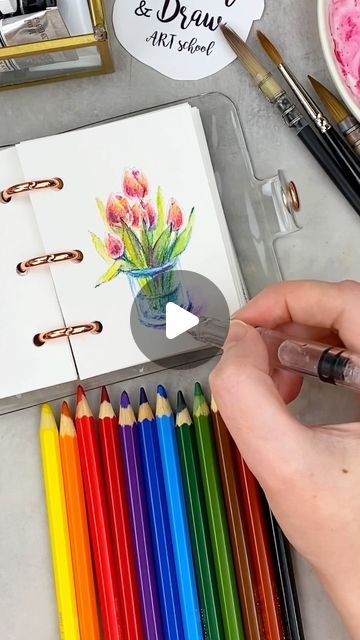 DRAWING TUTORIALS🔹WATERCOLOR🔹SKETCHING on Instagram: "Koh-I-noor & water💛☺️ Have you ever tried them together? Please subscribe😋 @dreamanddraw.school  ⭐️Join my Patreon art lesson subscription link in my bio @dreamanddraw.school  🎨Get my free demo lesson link in my bio👆  ✅ Here we have:  Art tutorials for beginners Drawing tips Useful simple theory Online drawing streams Drawing marathons  Drawing courses   #drawingtutorial #arttutorial #artlesson #drawtutorial #watercolorlesson #watercolorillustration #artistprocess #onlinedrawing #artonline" Watercolour Pencil Art Easy, Watercolour Drawing For Beginners, Watercolour Pencil Drawings, Drawing Course Art Lessons, Watercolour Pencils For Beginners, Water Colour Pencil Drawing Ideas Easy, Watercolor Pencil Art Tutorials, How To Use Watercolor Pencils, Watercolour Pencil Art Tutorials