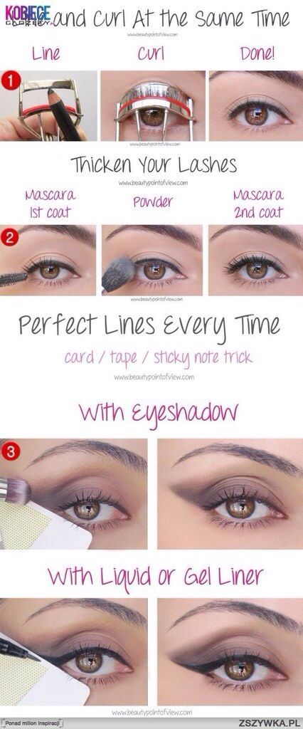 Beauty hacks! Teen Eye Makeup, Eye Makeup Tricks, Pants Rack, Flot Makeup, Makeup Tip, Smink Inspiration, Metallic Pants, Makijaż Smokey Eye, Makeup Tricks