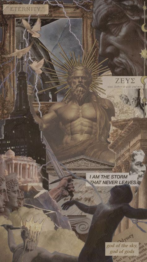 #zeus #greek #greekmythology #gods #greekgod #myth #mythology #gold Greek Mythology Lockscreen, Zeus Aesthetic Greek Mythology, Greek Aestethic, Greek Mythology Art Wallpaper, Greek Mythology Wallpaper Iphone, Greek Mythology Background, Zeus God Art, Greek Myth Aesthetic, Titans Greek