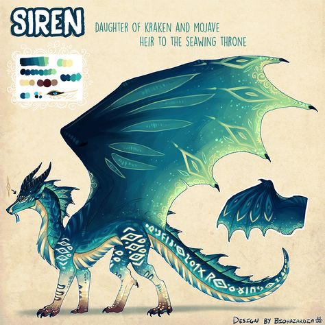 Princess Siren, the daughter of Princess Kraken and Mojave (SeaWing/SandWing!) She's owned by AlaskaDrawing currently :) Flareon Pokemon, Fire Drawing, Wings Of Fire Dragons, Dragon Sketch, Cool Dragons, Mythical Animal, Sea Dragon, Fire Art, Creature Drawings