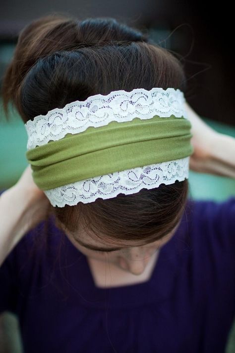 lace. Scarf Making, Trim Scarf, Head Bands, Lace Headbands, Creation Couture, Diy Hair Accessories, Head Band, Diy Projects To Try, Diy Accessories