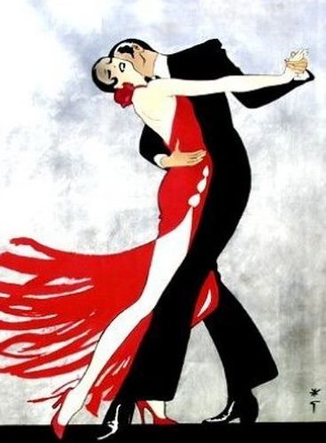 Rene Gruau, Deco Poster, Shall We Dance, Soyut Sanat Tabloları, Art Deco Posters, 자수 디자인, Art Et Illustration, Dance Art, Fashion Illustrator