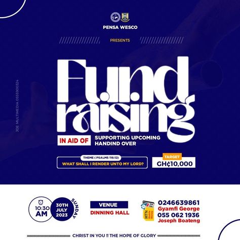 Fundraising flyer for pensa Joe multimedia 0555900324 in ghana Fundraising Design Graphics, Fundraiser Flyer Design, Fundraising Graphic Design, Fundraising Poster Design, Fundraising Poster Ideas, Fundraising Flyer Design, Church Fundraising Ideas, Fundraiser Poster, Fundraising Design