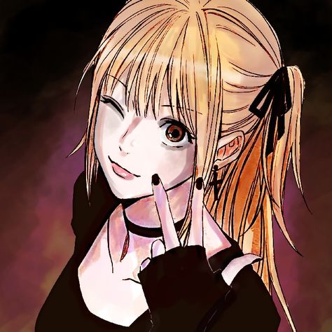 Misa Aesthetic Icon, Miss Amane Icon, Misa Profile Picture, Misa Pfp Manga, Misa Amane Pfp Manga, Misa Misa Pfp, Miss Amane Pfp, Pfp Misa, Misa Aesthetic