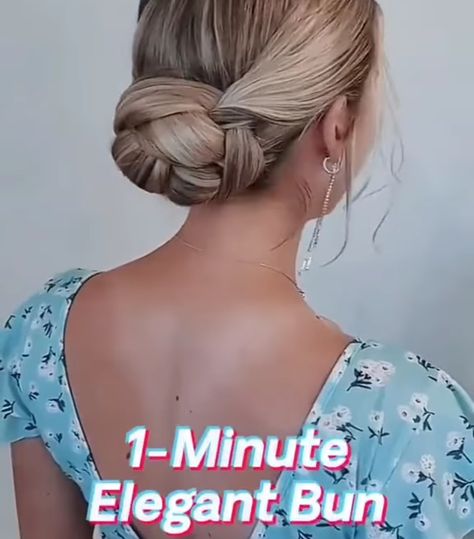 Beautiful Braided Hair, Hair Upstyles, Bun Tutorial, Easy Hair Updos, Bun Hairstyle, Peinados Fáciles Para Cabello Corto, Long Hair Updo, Hair Tutorials For Medium Hair, Work Hairstyles