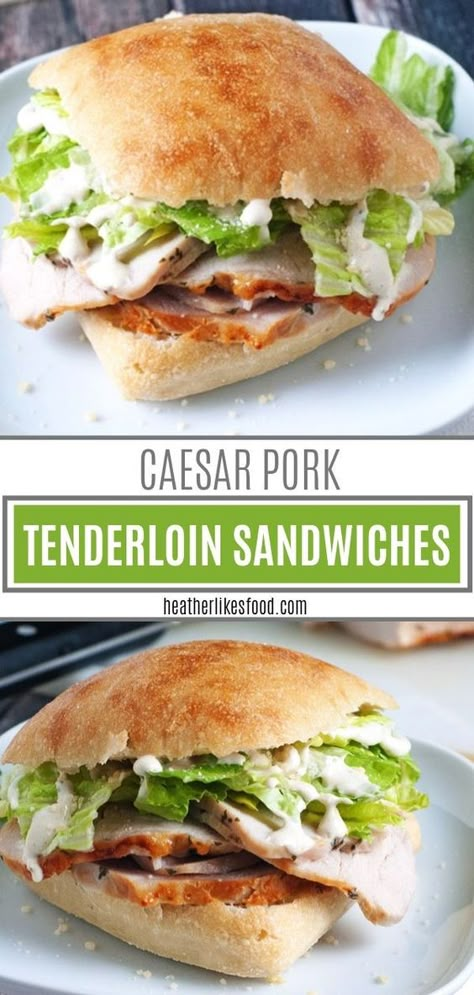 Pork Tenderloin Sandwich, Best Sandwich Recipes, Cold Sandwiches, Dinner Sandwiches, Pork Sandwich, Delicious Sandwiches, Chapati, Soup And Sandwich, Pork Dishes