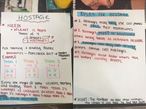 Hostages Senior Assassin Game Rules, Assassin Game, Fun Group Games, Friend Activities, Group Games, Movie Game, Game Night, Senior Year, Fun Games