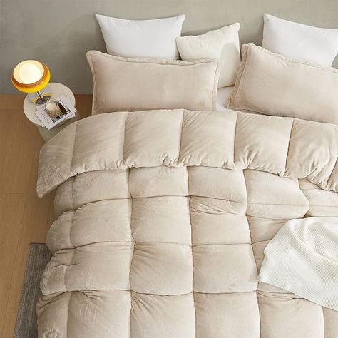 Thicker Than Thick - Coma Inducer® Oversized Comforter Set - Down Alternative Ultra Plush Filling - Birch - On Sale - Bed Bath & Beyond - 37759356 Birch Bed, Queen Size Comforter Sets, Velvet Comforter, Comforter Bedding Sets, Quilt Comforter, Cotton Comforters, Bedding Stores, Intelligent Design, Velvet Fashion