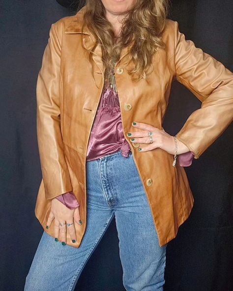 Another HOT 70s.leather jacket just landed 70s Leather Jacket, 70s Outfits, Leather Jackets, Leather Jacket, Leather