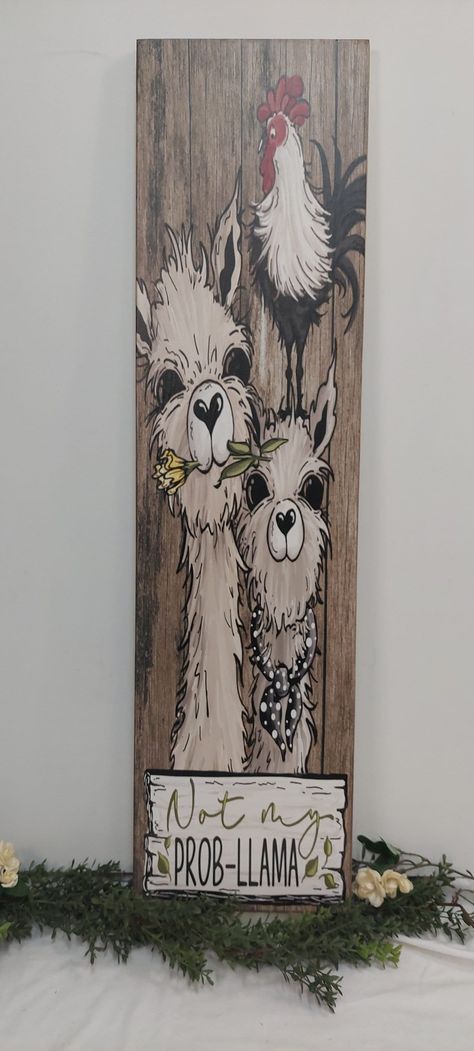 Country Wood Signs, Small Porch Decorating, Animal Paintings Acrylic, Wood Porch, Driftwood Art Diy, Barrel Stave, Welcome Signs, Southern Illinois, Pallet Painting