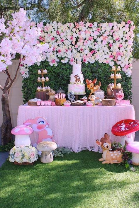 Bambi Birthday Party, Bambi Party, Bambi Birthday, Bambi Baby, 1st Birthday Party For Girls, Woodland Birthday Party