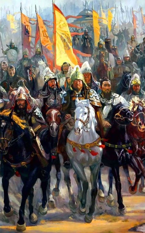 Genghis Khan Wallpaper, Genghis Khan Art, Aesthetic Horse Wallpaper, Lotr Return Of The King, Cavalry Art, Medieval Cavalry, Wallpaper Horses, Equestrian Wallpaper, Ghengis Khan