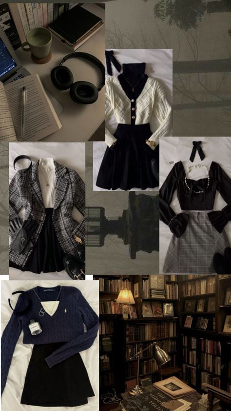 Outfits for the style. Academia Aesthetic Outfit, Dark Academia Outfits, Dark Academia Clothes, Academia Clothes, Academia Outfits, Causual Outfits, Fashion Design Drawings, Dark Academia, Cute Casual Outfits