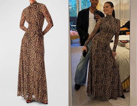 Selena Gomez's Ronny Kobo Ember Leopard-Print Mock-Neck Maxi Dress Ronny Kobo, Leopard Dress, Shop Maxi Dresses, Red Carpet Fashion, Winter Looks, Selena Gomez, Gorgeous Dresses, Autumn Winter Fashion, Mock Neck