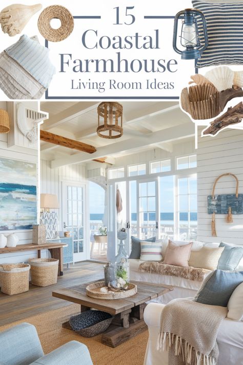 Create the perfect coastal farmhouse living room with these 15 must-try decor ideas! From airy white spaces to beachy natural textures, discover how to design a home that’s both stylish and serene.
#CoastalDecor #FarmhouseStyle Coastal Farmhouse Living Room Ideas, Coastal Farmhouse Living Room, White Spaces, Coastal Living Rooms, Coastal Living Room, Coastal Farmhouse, Farmhouse Living Room, White Space, Farmhouse Living