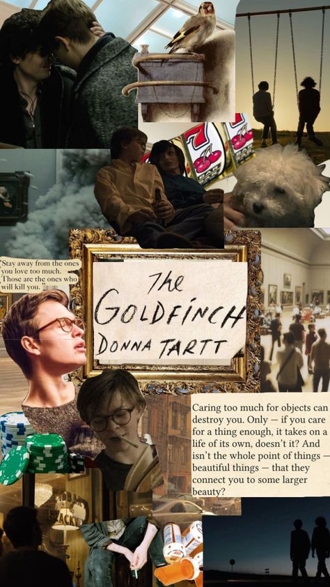 #thegoldfinch #goldfinch #donnatartt moodboard for the goldfinch Donna Tartt Aesthetic, Goldfinch Aesthetic, The Goldfinch Book, The Goldfinch, Caring Too Much, Donna Tartt, Goldfinch, The Secret History, Fan Book