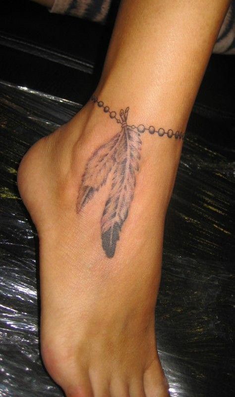 Cute bracelet tattoo Arrow Tattoos For Women, Indian Feather Tattoos, Meaning Tattoos, Tattoos To Cover Scars, Ankle Bracelet Tattoo, Ankle Tattoo Designs, Favorite Tattoos, Armband Tattoos, Ankle Tattoos For Women