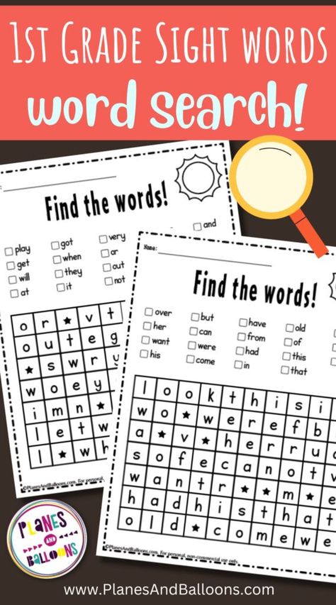 Sight Word Word Search First Grade, Reading Sheets For 1st Grade, Sight Words Word Search Free Printable, 1st Grade High Frequency Word Activities, Site Words For 1st Grade, High Frequency Word Activities 2nd Grade, Low Frequency Words, 1st Grade Sight Words Worksheets Free Printable, High Frequency Words First Grade