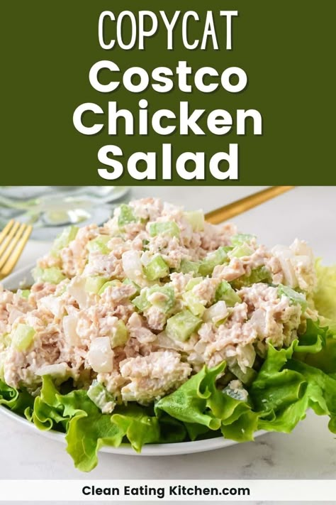 Make a homemade version of the famous Costco Chicken Salad, but without any of the preservatives or questionable ingredients. This easy shredded chicken salad is great served on top of lettuce or toast. This recipe is gluten-free with dairy-free options. This healthy salad is perfect for meal prepping or for kids' lunch boxes. Copycat Chicken Salad, Costco Chicken Salad, Costco Copycat, Salad Copycat, Best Chicken Salad Recipe, Costco Rotisserie Chicken, Homemade Chicken Salads, Costco Chicken, Easy Shredded Chicken