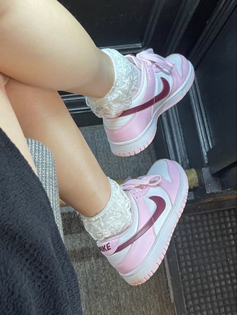 cutesy pink streetwear shoes Pink Streetwear, Streetwear Shoes, Nike Dunk Low, Dunk Low, Nike Dunk, Nike Dunks, Street Wear, Nike, Pink