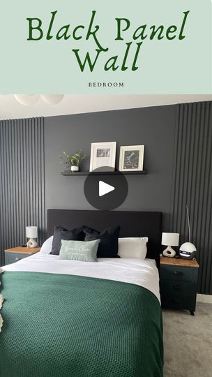 2.7K reactions · 371 shares | Bedroom Panel Wall 🖤💚

Transformed our bedroom from bland to bold with a sleek black feature wall and DIY strip panelling. 

I was starting to get worried as I saw peoples reactions to when I discussed my plans for the room, but I am so so so happy I stuck to my guns on it 😍

Not only does it feel luxurious, but I’ve been sleeping like a dream! Who needs expensive upgrades when you can DIY your way to comfort and style? 😴✨ 

Has this convinced you to try black paint?

 
#home #homeaccount #homeinterior #homesofinstagram #homeaccountuk #housetohome #homedecor #interiors #homeblog #interiorinspiration #homehacks #homedecor #newbuild #newbuildhome #newbuildstyle #diy #diyhome
#ShineNotShame#CleanAndTidyHomeShow #ShineSquad#CleanAndTidyShineSquad #ShineSquad20 Black Wall Panels Bedroom, Black Wall Paneling Bedroom, Strip Panelling, Black Feature Wall, House Redo, Wall Panels Bedroom, Shared Bedroom, Bedroom Panel, Can Diy