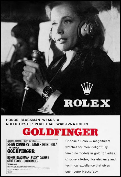 Welcome to RolexMagazine.com...Home of Jake's Rolex World Magazine..Optimized for iPad and iPhone: Rolex Advertising James Bond Watch, Sean Connery James Bond, Petite Models, Rolex Explorer Ii, Rolex Women, Big Watches, Rolex Explorer, Bond Movies, Retro Advertising