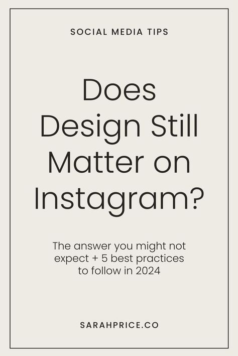 Instagram used to be all about the aesthetics of your Instagram grid or feed, but do looks still matter on Instagram? Learn my answer and the best Instagram design practices for 2024 here! I'm covering social media design ideas and inspiration for creative Instagram design that supports your social media marketing strategy as a small business! Social Media Design Ideas, Instagram Design Ideas, Social Media Marketing Strategy, Instagram Grid, Best Practice, Instagram Business, Instagram Design, Marketing Strategy Social Media, Best Practices