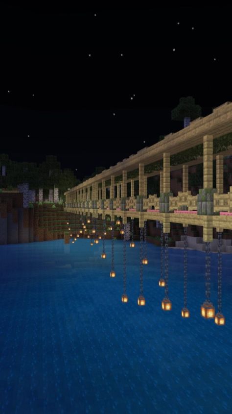 nice bridge design I built. I recommend using birch wood with pink carpet since they look very nice together. Birch Bridge Minecraft, Pink Bridge Minecraft, Cute Mc Bridge, Dark Oak Bridge Minecraft, Wood Bridge Minecraft, Minecraft Wooden Bridge, Minecraft Tall Bridge, Minecraft Hanging Bridge, Minecraft Carpet