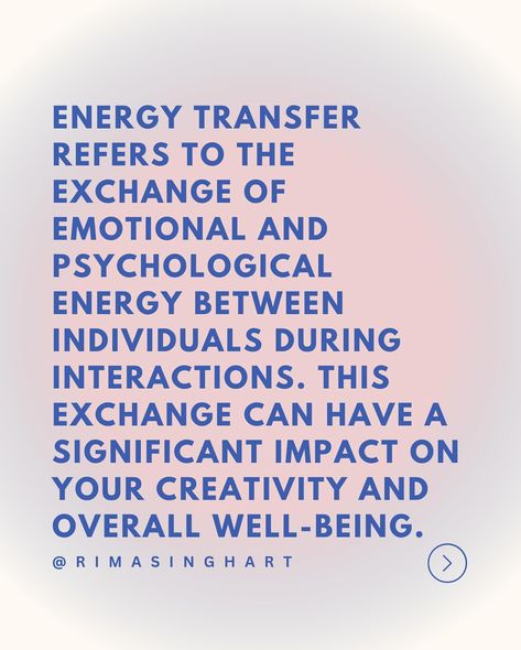 Most of us believe that our creativity is limitless, but did you know that the energy exchanges in our daily interactions can significantly impact our artistic aura? 🌟✨ Swipe through to learn about energy transfer in creative spaces, understand its effects on your well-being, and discover practical tips on how to protect your artistic energy. 🧘‍♀️🎨 Energy Transfer Is Real, Energy Transference, Energy Feeling, Energy Exchange, Energy Transfer, Creative Spaces, How To Protect Yourself, The Energy, Well Being