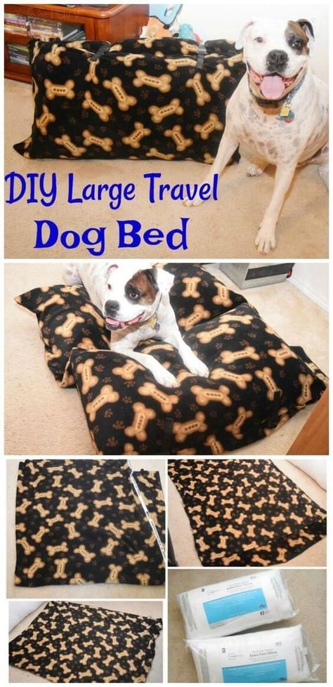 Dog Bed Diy Large, Diy Dog Bed Pillow, Dog Travel Bed, Diy Dog Beds, Big Dog Beds, Photos Of Puppies, Dogs Bed, Dog Boredom, Diy Pet Bed