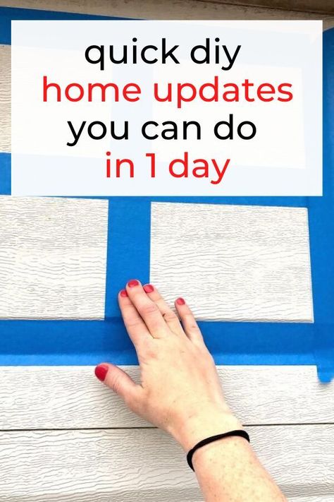 Update your home decor in a day with these easy and simple diy ideas. Home upgrades on a budget. Easy home updates for cheap diy. #hometalk #homemakeover #decor #homedecor | sponsored Diy New House Decor, Simple House Improvements, Quick Home Projects Diy, Cheap Ways To Remodel Your Home, Quick House Updates, Cheap Diy Home Upgrades, Cheap House Makeover Ideas, Budget Home Updates, Day Projects For Home