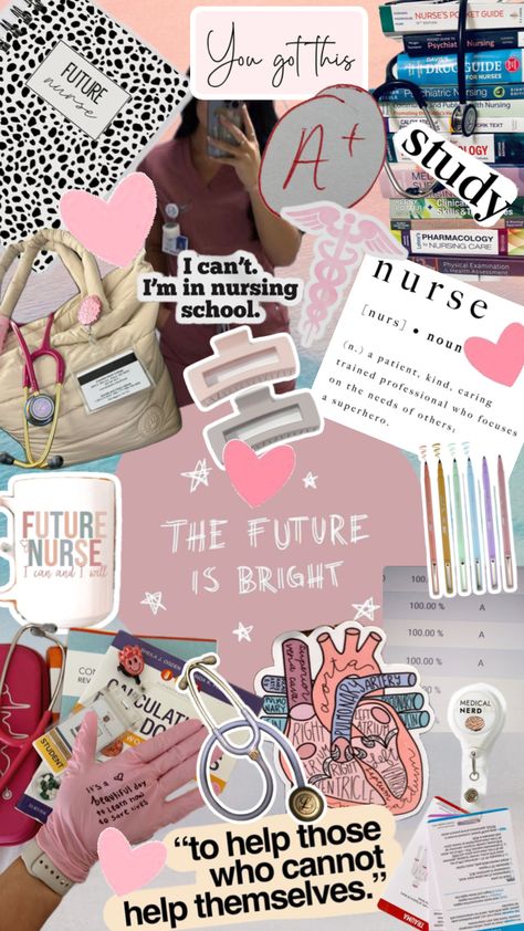 Nursing student life Nursing Students Wallpaper, Lpn Nursing Student, Nursing Wallpaper, Nursing School Inspiration, Nursing Goals, Nursing Motivation, Nursing School Essential, Nursing School Motivation, Medical School Life