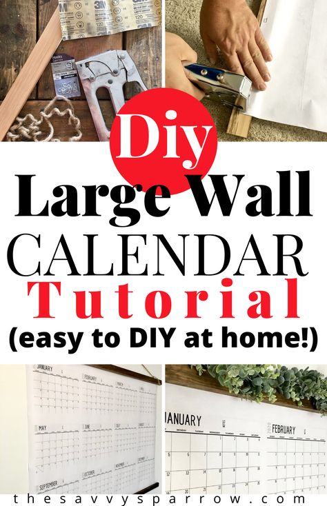 Calendar Wall Ideas Houses, Calendar Display Ideas, Diy Wall Calendar Ideas, Wall Calendar Diy, Diy Wall Calendar, Diy Calendar Wall, Wall Calendar Organizer, Large Desk Calendar, Countdown Ideas