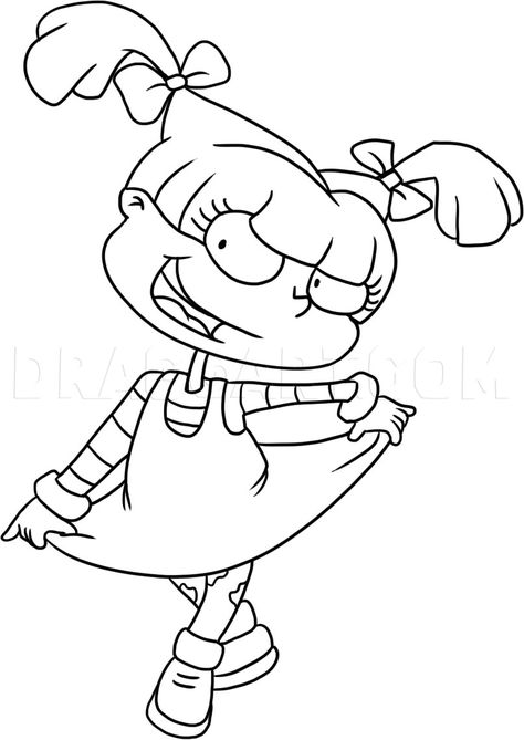 How To Draw Angelica Pickles, Step by Step, Drawing Guide, by Dawn | dragoart.com Angelica Rugrats, Best Coloring Pages, Nickelodeon Cartoons, 90s Cartoon, Color Magic, Cartoon Coloring Pages, Disney Coloring Pages, Page Ideas, Coloring Book Art