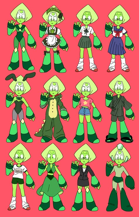 dress up peridot jajaj Esos son trajes de peridod jajaja Peridot Su, Steven Universe Peridot, Cookie Cat, Steven Universe Ships, Lapis And Peridot, Greg Universe, Peridot Steven Universe, Steven Universe Wallpaper, Steven Universe Memes